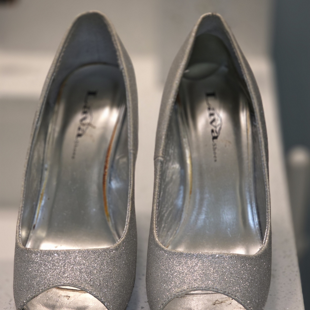 Lustrous Silver Women's Heels